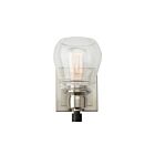 Luminaire de vanité Artcraft Nelson AC11681NB 60W 1-lumière noir et nickel brossé