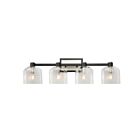 Luminaire de vanité Artcraft Lyndon AC11694NB 60W 4-lumières noir et nickel brossé