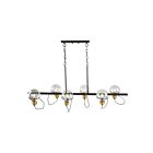 Suspendu pour îlot Artcraft Martina AC11726BK 60W 6-lumières noir et laiton brossé