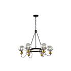 Lustre Artcraft Martina AC11727BK 60W 6-lumières noir et laiton brossé