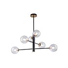 Lustre Artcraft Aurelia AC11765VB 120W 6 lumières Noir mat