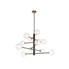 Artcraft AC11768VB Aurelia 12-Lumières 120W Noir Lustre
