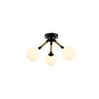 Artcraft AC11843BK Capilano 3-Lumières 30W Laiton brossé Plafonnier semi encastré