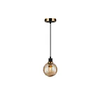 Artcraft Gem AC11870AM 1-Lumière Noir et laiton brossé Suspend à cordon