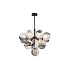 Artcraft AC11883BK Bolla 13-Lumières 130W Noir Lustre