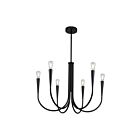 Artcraft AC11926BK Bronte 6-Lumières 240W Noir Lustre