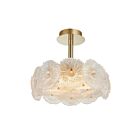 Artcraft AC11965BR Bloom 6-Lumières 60W Laiton Plafonnier semi encastré