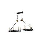 Artcraft AC11980BB Notting Hill 10-Lumières 600W Noir et laiton brossé Luminaire Suspendu