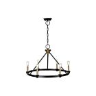 Artcraft Notting Hill AC11986BB 6-Lumières 360W Noir et laiton brossé Lustre sur chaîne