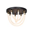 Artcraft Cascata AC6811BK Noir et laiton brossé 17W Plafonnier LED