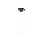 Artcraft Cascata AC6812BK 102W Noir et laiton brossé Lustre en crystal LED