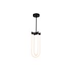 Artcraft Cascata AC6815BK Noir et laiton brossé 14W Suspendu à tige