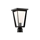 Lampadaire extérieur Artcraft Waterbury AC9183BK 12W noir et or vintage