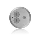 Leviton FBC1x-N Plaque de recouvrement en Ni pour boîte de sol en béton 2 Duplex Scr Cap 1Data