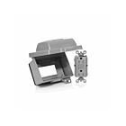 Leviton IUM1H-KRG Housse de kit inviolable/intempéries en cours d'utilisation Grey Horiz/auto-test 