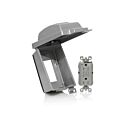 Leviton IUM1V-KRG Gris Vert. Couvercle du kit inviolable/intempéries en cours d'utilisation/auto-test 