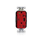 Leviton M58AC-HGR Prise de qualité hospitalière inviolable USB Lev-Lok 20A, type A-C 