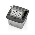 Leviton PFUS2-MB Boîte de sol escamotableAvec USB duplex 20A, noir