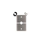 Leviton S751-N Plaque divisée Horiz en acier inoxydable à 1 groupe