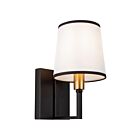 Applique murale Artcraft Coco SC13347BK 60W fini or, noir