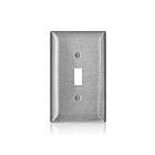 Leviton SSJ1-C40 Plaque murale à bascule de taille moyenne à 1 groupe en acier inoxydable