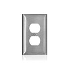 Leviton SSJ8-C40 Plaque murale duplex de taille moyenne à 1 groupe