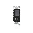 Leviton T5625-E Interrupteur/prise combo noir 