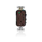 Leviton T5833-HG Chargeur USB 20A125V de prise A-C de qualité hospitalière duplex de combinaison de Br 