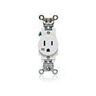 Leviton W5261-W Prise unique résistante aux intempéries 