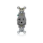 Leviton W5361-GY Prise unique résistante aux intempéries 