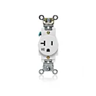 Leviton W5361-W Prise unique résistante aux intempéries 