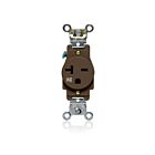 Leviton W5461 Fil arrière/latéral à sortie unique résistant aux intempéries 20A-250V 