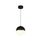 Access Lighting 23946LEDD-BWA-WHT Unity 1-Lumière LED 15W Noir avec laiton antique brossé Suspendu