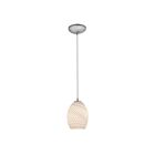 Suspendu Access Lighting Brandy FireBird 28023-1C-BS-WHTFB 100W acier brossé