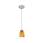Suspendu Access Lighting Sherry 28069-1C-BS-AMB 100W acier brossé