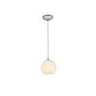 Suspendu Access Lighting Japanese Lantern 28085-1C-BS-WHTLN 100W 1-Lumière Acier brossé