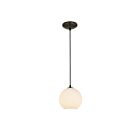 Suspendu Access Lighting Japanese Lantern 28085-1C-ORB-WHTLN 100W 1-Lumière Bronze huilé