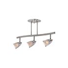 Éclairage sur rail ajustable Access Lighting Comet 52030-BS-OPL 105W 3 Lumières acier brossé