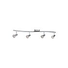Éclairage sur rail ajustable LED Access Lighting Cobra 52204LEDDLP-BS 22W 4 Lumières acier brossé