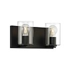 Luminaire de vanité Access Lighting Oslo 62581LEDDLP-MBL-CLR 16W 2-Lumières Noir mat