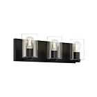 Luminaire de vanité Access Lighting Oslo 62582LEDDLP-MBL-CLR 24W 3-Lumières Noir mat