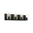 Luminaire de vanité Access Lighting Oslo 62583LEDDLP-MBL-CLR 32W 4-Lumières Noir mat