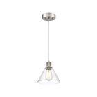 Suspendu Access Lighting Port Nine Martini 63140LEDDLP-BS-CLR 9W 1-Lumière Acier brossé