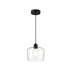 Suspendu Access Lighting Port Nine Chardonnay 63141LEDDLP-MBL-CLR 9W 1-Lumière Noir mat