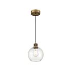 Suspendu Access Lighting Port Nine Burgundy 63142LEDDLP-ABB-CLR 9W 1-Lumière Laiton antique brossé