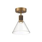 Plafonnier semi-encastré LED Access Lighting Port Nine 63146LEDD-ABB-CLR 9W laiton brossé antique