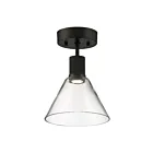 Plafonnier semi-encastré LED Access Lighting Port Nine 63146LEDD-MBL-CLR 9W noir mat