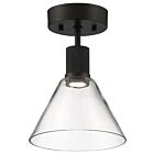 Plafonnier semi encastré Noir Mat Access Lighting 63146LEDDLP-MBL-CLR 9W