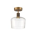Plafonnier semi-encastré LED Access Lighting Port Nine 63147LEDD-ABB-CLR 9W laiton brossé antique