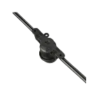 American Lighting LS2-MNS-24-48-BK Noir Guirlande lumineuse LS2 de qualité commerciale, 24 douilles E26 non suspendues